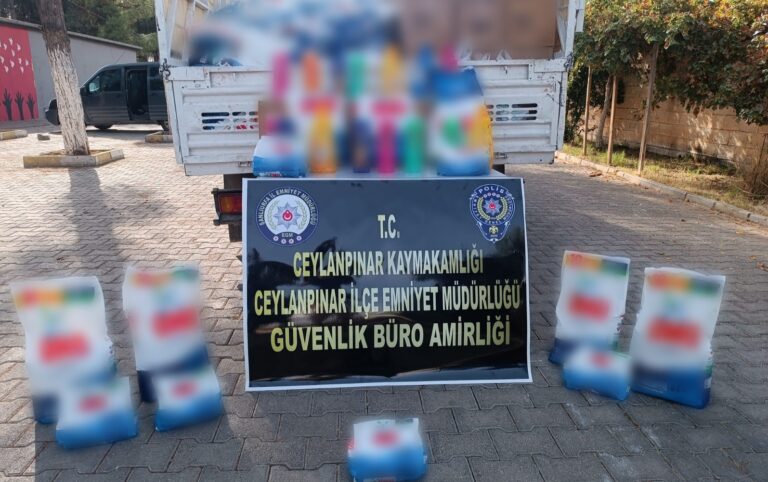 Ceylanpınar’da sahte temizlik ürünleri ele geçirildi