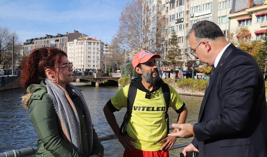 Koşan aktivist Eskişehir’de