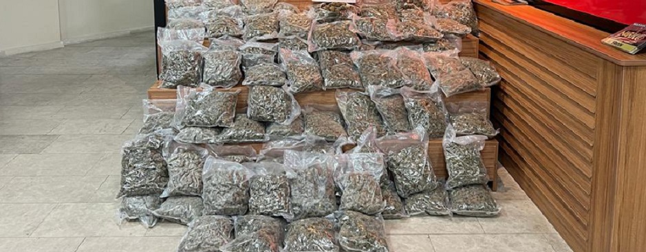 109 kg uyuşturucu ele geçirildi