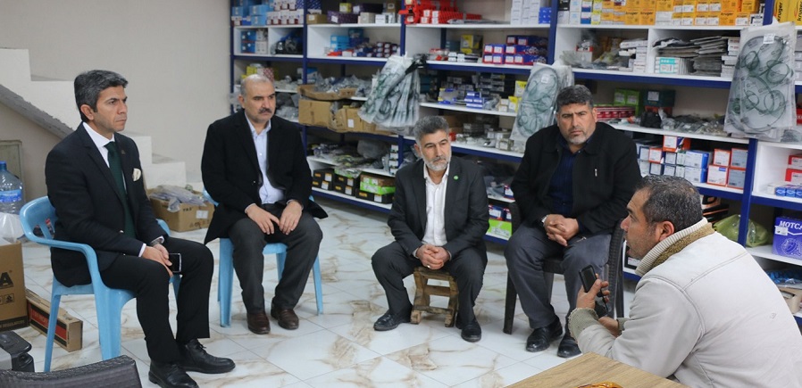 Özaslan esnafı ziyaret etti