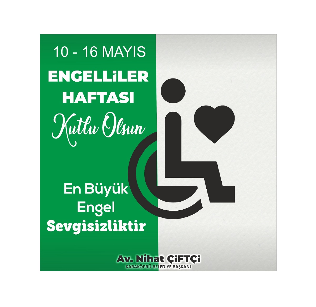 Çifçi’den Engelliler haftası mesajı