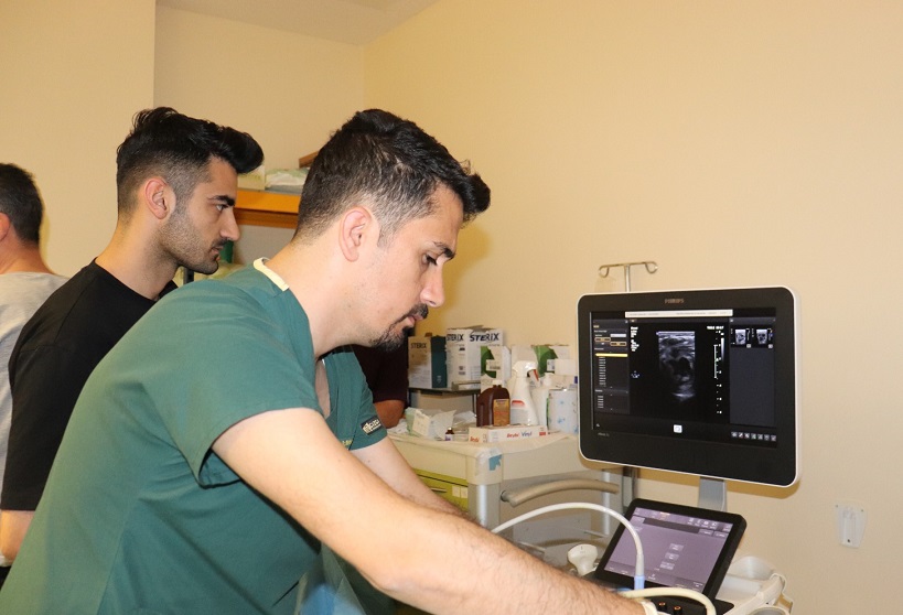 Harran Üniversitesi Hastanesi hastanesinde ameliyatsız guatır tedavisi