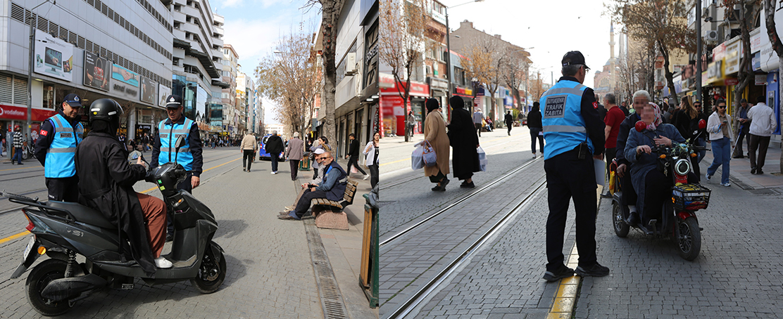 Zabıtadan Yaya Yollarında Sıkı Denetim! Çok Sayıda Araca Ceza Kesildi!