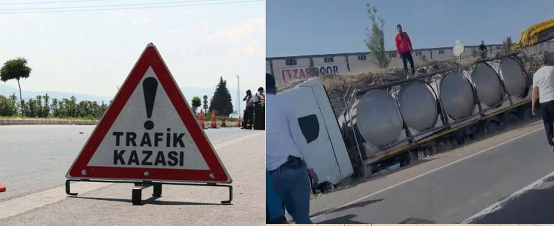 Urfa’da Kaza! Tır Devrildi!