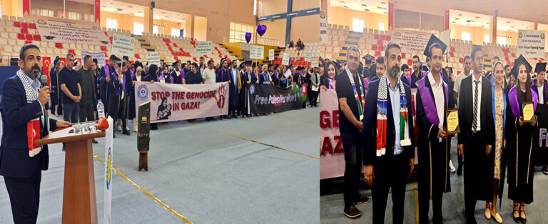 Sosyal Bilimler MYO Mezuniyet Töreninde İsrail Protestosu!