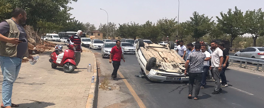 Urfa’da Kaza: Otomobil Takla Attı!