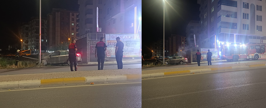 Karaköprü’de Kaza Yapan Araç Alev Aldı!