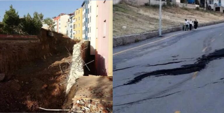 Erzurum’da Korkutan Heyelan!