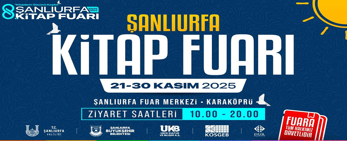 8. Şanlıurfa Kitap Fuarı 21 Kasım’da Başlıyor