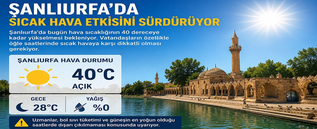 Şanlıurfa’da Sıcak Hava Etkisini Sürdürüyor!