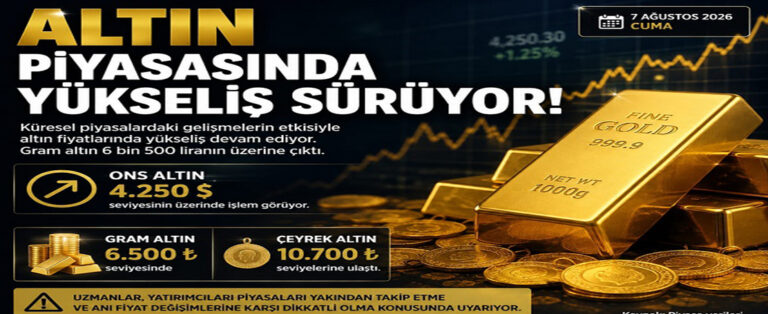 Altın Piyasasında Yükseliş Sürüyor: Gram Altın Rekor Seviyelere Yaklaştı!